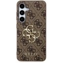 Original Front Panel Case GUESS GUHCS24S4GMGBR for Samsung S24 (Leather 4G Metal Logo/Brown)
