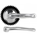 Front sprocket ProX City Alu 1-speed 38T 170mm silver-black Front sprocket ProX City Alu 1-speed 38T 170mm silver-black