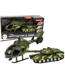 Lean Toys Nustatyti karinį tankų frikcinį sraigtasparnį