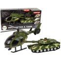 Lean Toys Nustatyti karinį tankų frikcinį sraigtasparnį Lean Toys Nustatyti karinį tankų frikcinį sraigtasparnį