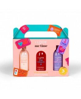 I Love Me Time rinkinys kūno suflė + dušo ir vonios želė 3x250ml