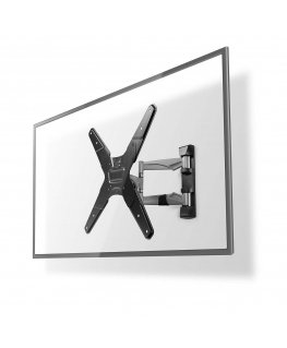 Nedis TVWM5530BK крепление для телевизора 106,7 cm (42") Серебристый, Черный