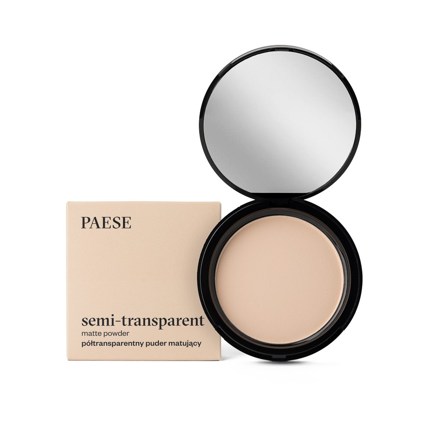 PAESE Transparent Compact Powder "Matte Powder Semitransparent" 9g Color 1a – 3