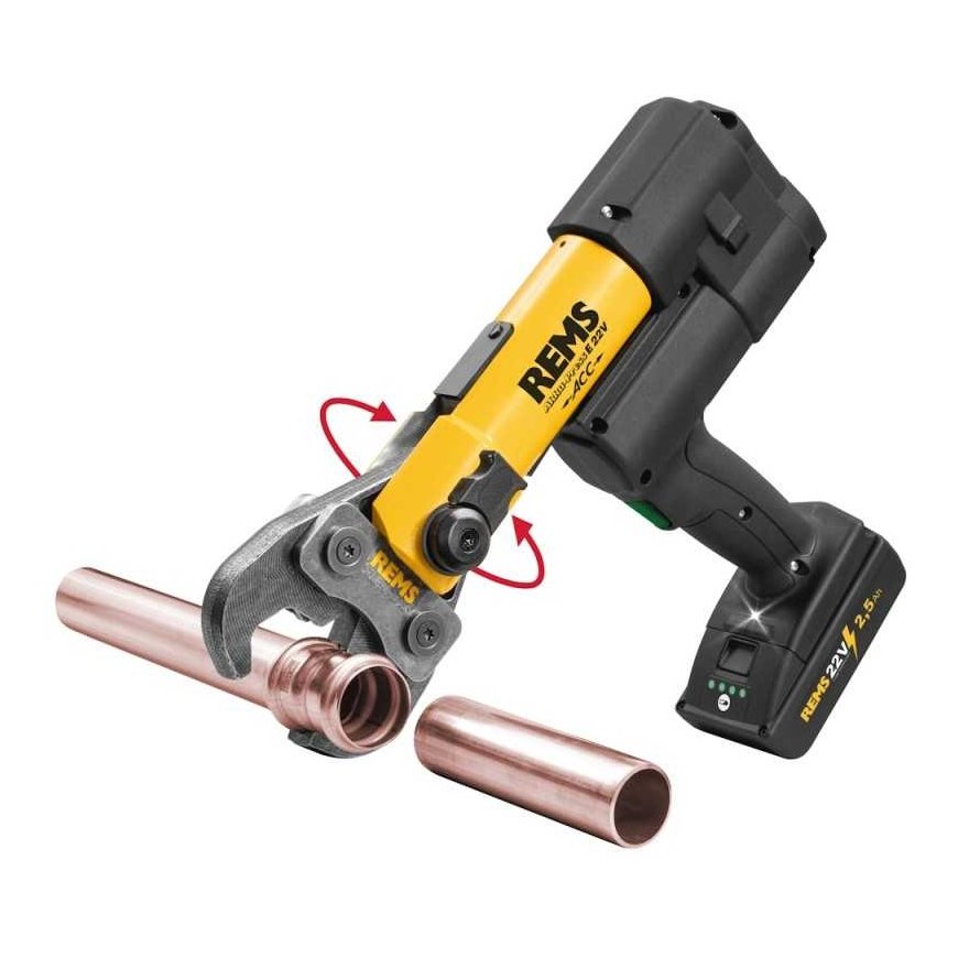 Cordless pipe pressing tool REMS Akku-Press E 22V ACC