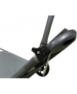 Enero Camp LEŻAK folding PLAŻOWY Z DASZKIEM NA KÓŁKACH 116x62x62-90CM GRAY