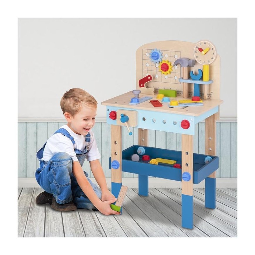 Tooky Toys Žaislų medinis „pasidaryk pats“ stalo dirbtuvės – 3