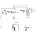Laikiklis Universal tabletop double monitorius stand Laikiklis Universal tabletop double monitorius stand