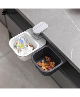 Waste bucket Flip Bin 45L silver|blue