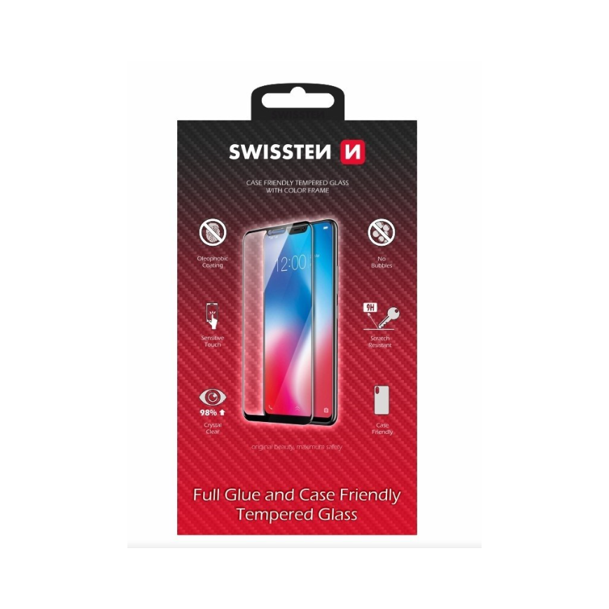 Swissten Full Face Tempered Glass for