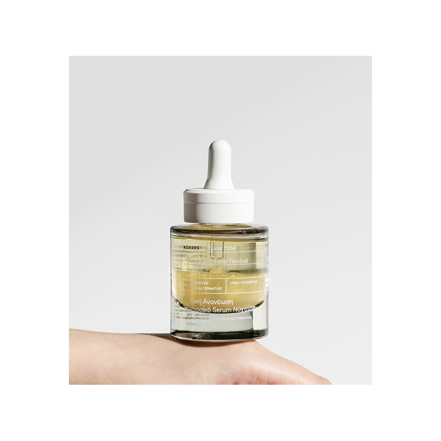 Korres Juodas Pine Overnight Total Revival Serum dwufazowe serum do twarzy na noc 30ml – 3