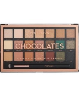 ProFusion Profusion Chocolates akių šešėlių paletė 21 šešėlių paletė su šepetėliu