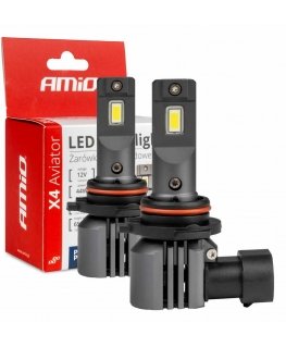 Żarówki samochodowe led seria x4 aviator hb4 6500k canbus amio-03767