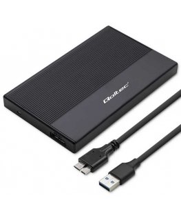 Qoltec Obudowa | kieszeń na dysk ssd hdd 2.5 cala | sata | usb 3.0 | super speed 5gb/s | 2tb | juoda