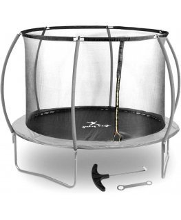 Gymrex Garden trampoline with net and spring cover. 305 cm to 100 kg black and gray