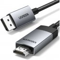 Ugreen DP119 DisplayPort / HDMI 4K 60Hz cable 1m - gray Ugreen DP119 DisplayPort / HDMI 4K 60Hz cable 1m - gray