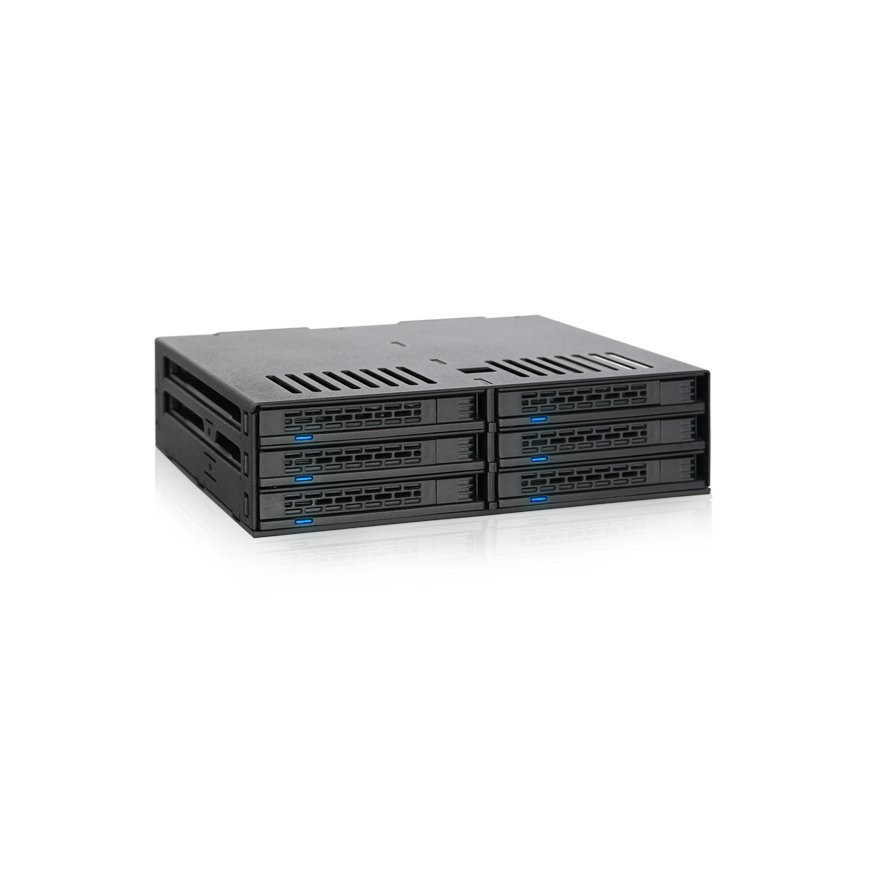 Icy Dock MB326SP-B levyjärjestelmä Teline ( 1U ) Musta