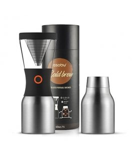 Asobu Cold Brew Kavos gaminimo šaltuoju būdu aparatas Juoda, Sidabras