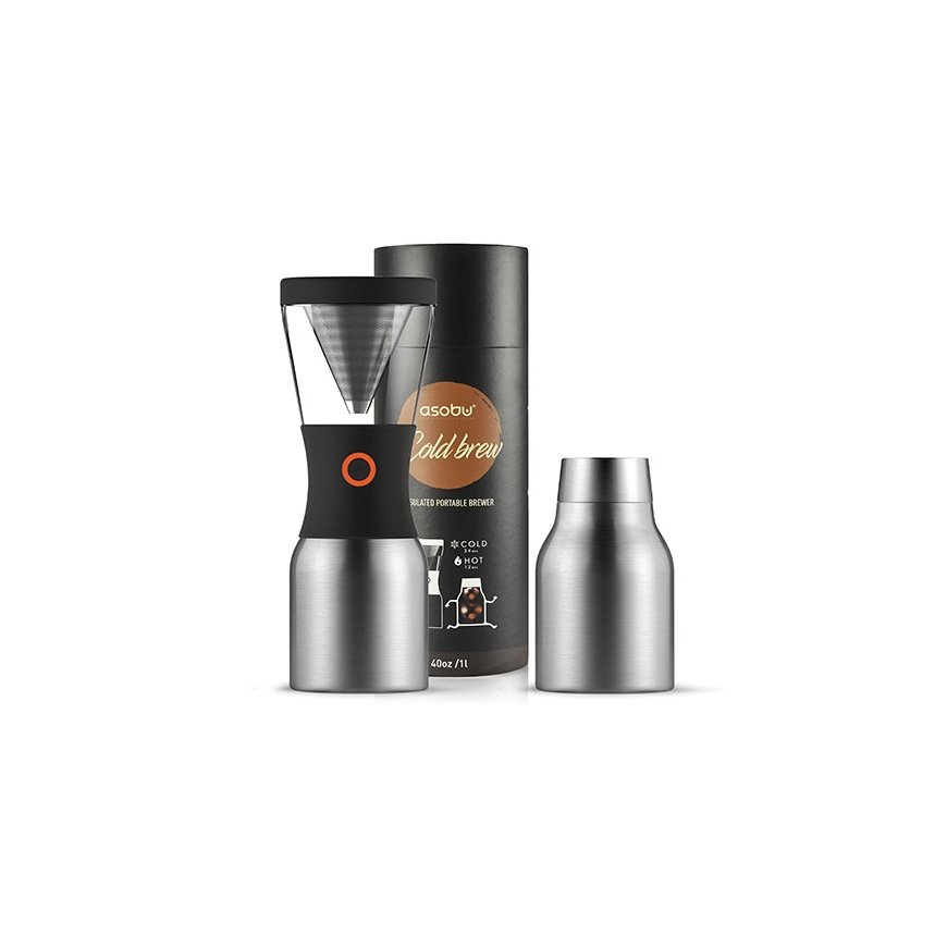 Asobu Cold Brew Külmpress-kohvivalmistaja Must, Hõbe