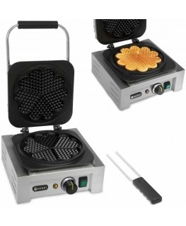 Hendi Professional waffle maker, rosette, 5 heart waffles, dia. 215mm 2200W