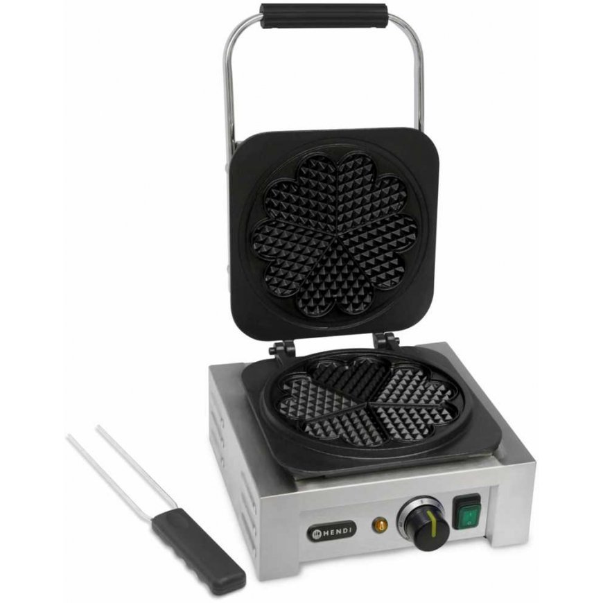 Hendi Profesionali vaflinė, rozetė, 5 širdelės vafliai, sk. 215mm 2200W – 2