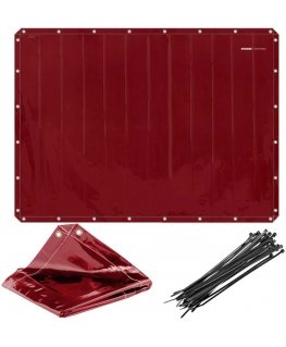 Stamos Germany Protective welding curtain screen 239 x 175 cm - red