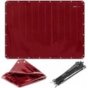Stamos Germany Protective welding curtain screen 239 x 175 cm - red Stamos Germany Protective welding curtain screen 239 x 175 cm - red
