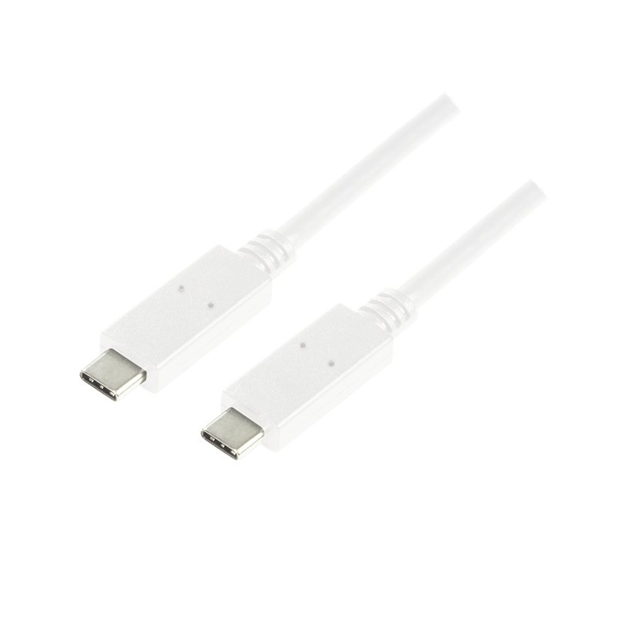 LogiLink CU0130 USB-kaapeli 0,5 m USB 3.2 Gen 2 (3.1 Gen 2) USB C Valkoinen
