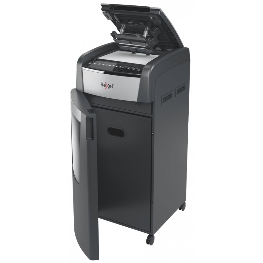 Rexel AutoFeed+ 600M paper shredder Micro-cut shredding 55 dB 23 cm Black, Grey – 3