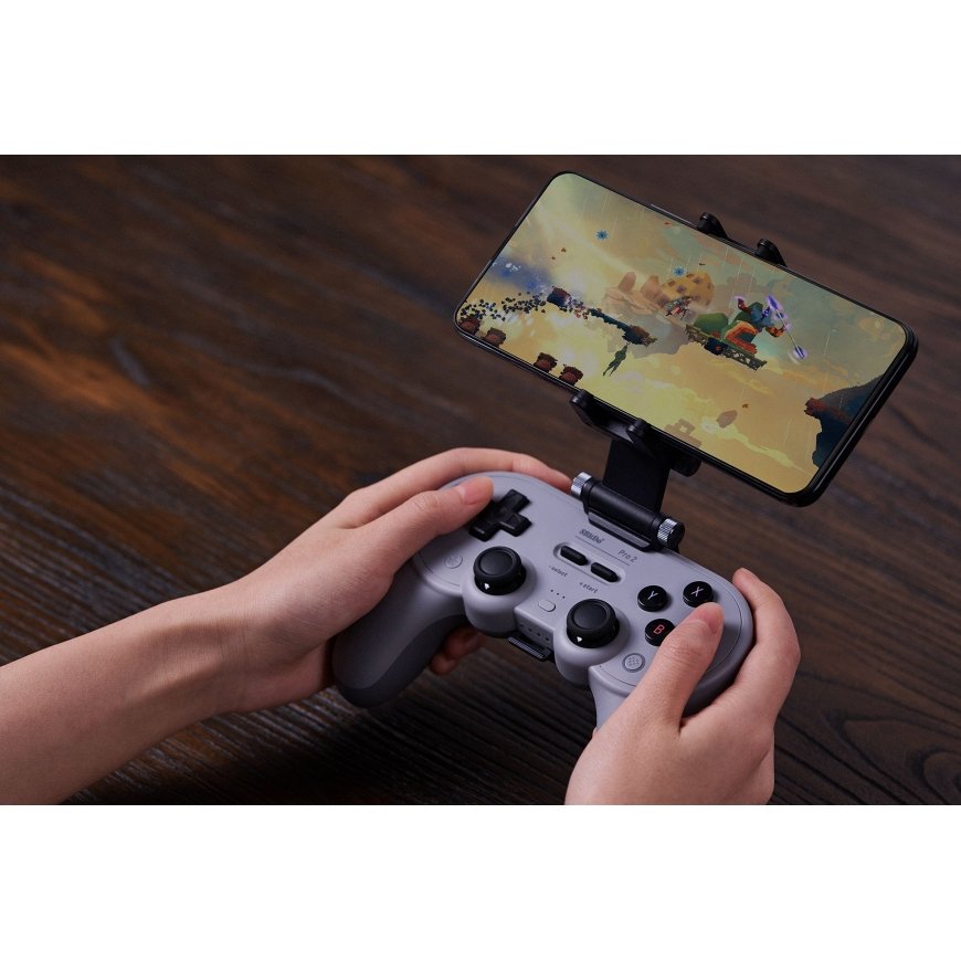8Bitdo Pro 2 Grey Bluetooth/USB Gamepad Analogue / Digital Nintendo Switch, Nintendo Switch Lite, PC – 4