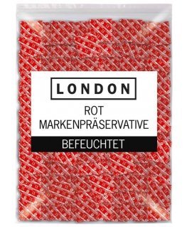 Orion London raudoni prezervatyvai 1000 vnt.