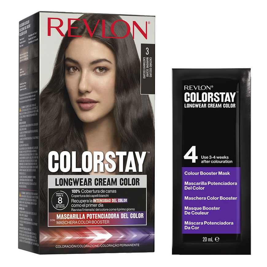 "Revlon Colorstay" long-lasting cream paint 3-Dark Brown – 2
