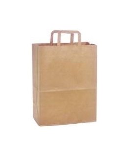 KRAFT takeout bags, paper, 25 x 14 x H 30 cm, 125 pcs.