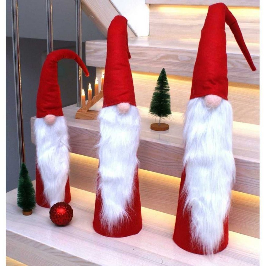 Saska Christmas RED DECORATIVE CHRISTMAS SET 60,70, 80CM – 3