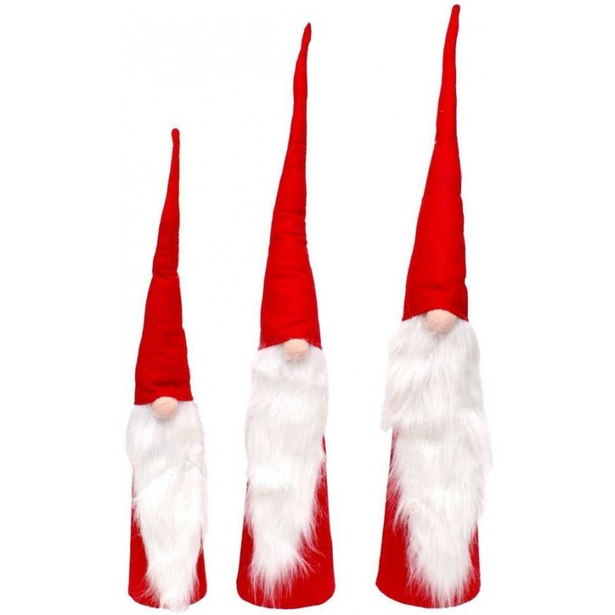 Saska Christmas RAUDONŲ DEKORATYVINIŲ KALĖDŲ KALĖDŲ RINKINYS 60,70, 80CM – 4