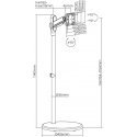 Laikiklis Mobilny stojak podłogowy na monitorius/TV Maclean, sprężyna dujinė, 17"-35", 2-10kg, balta, MC-970W Laikiklis Mobilny stojak podłogowy na monitorius/TV Maclean, sprężyna dujinė, 17"-35", 2-10kg, balta, MC-970W