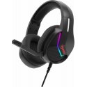Ausinės Marvo H8618, ausinės su mikrofonu, garsumo valdymas, juoda, 2.0, podświetlane, USB Ausinės Marvo H8618, ausinės su mikrofonu, garsumo valdymas, juoda, 2.0, podświetlane, USB