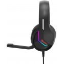 Headphones Marvo H8618, headphones with microphone, volume control, black, 2.0, podświetlane, USB Headphones Marvo H8618, headphones with microphone, volume control, black, 2.0, podświetlane, USB