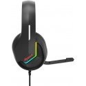 Ausinės Marvo H8618, ausinės su mikrofonu, garsumo valdymas, juoda, 2.0, podświetlane, USB Ausinės Marvo H8618, ausinės su mikrofonu, garsumo valdymas, juoda, 2.0, podświetlane, USB