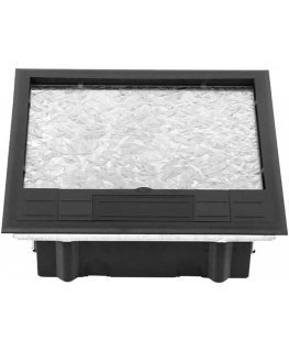 Orno Puszka podłogowa na gniazda modulowe 6 x 45x45mm or 12 x 22.5x45mm, cover: material own, black