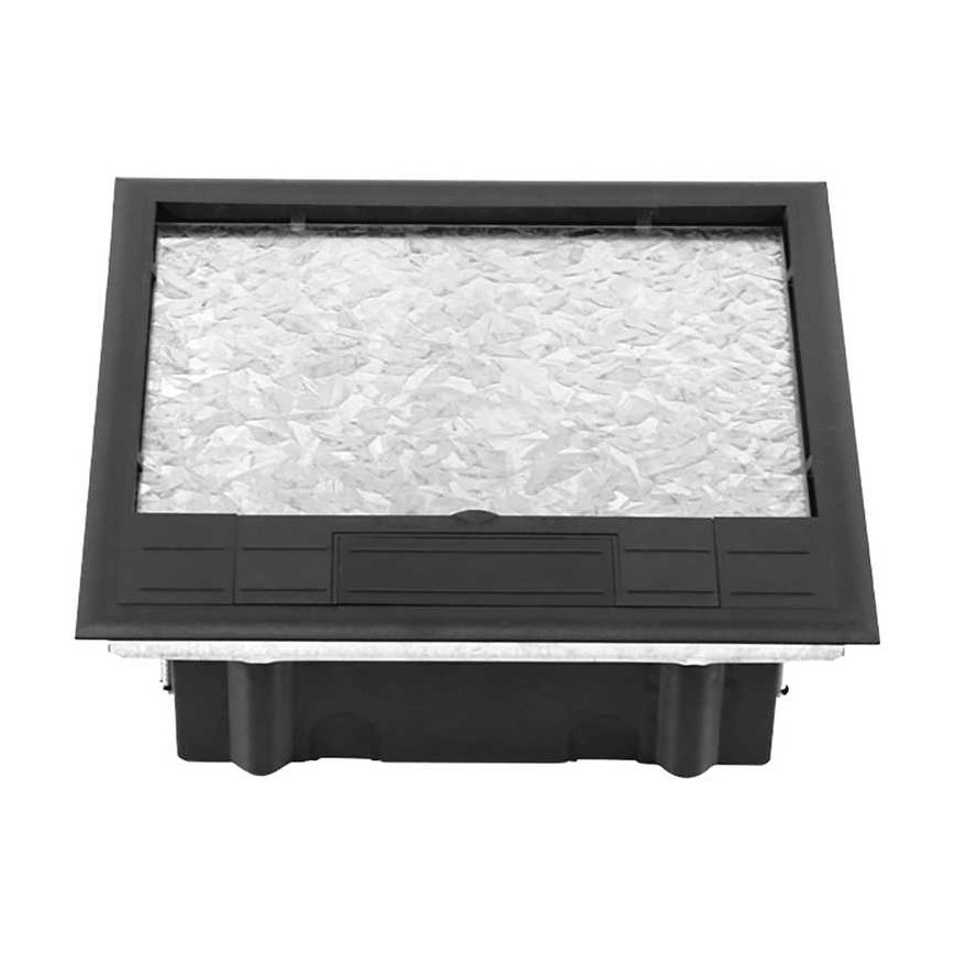 Orno Puszka podłogowa na gniazda modulowe 6 x 45x45mm or 12 x 22.5x45mm, cover: material own, black