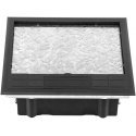 Orno Puszka podłogowa na gniazda modulowe 6 x 45x45mm or 12 x 22.5x45mm, cover: material own, black