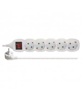 Emos Extension cord 5 sockets 5m with grounding, with switch 3x1.5 mm² white