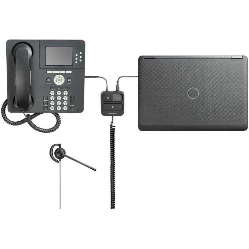 HP Poly EncorePro 530 Headphone +Quick Disconnect EMEA - INTL English Loc Euro plug