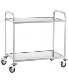 Royal Catering Trolley kelnerski cateringowy 2-półkowy do 160 kg Stainless steel