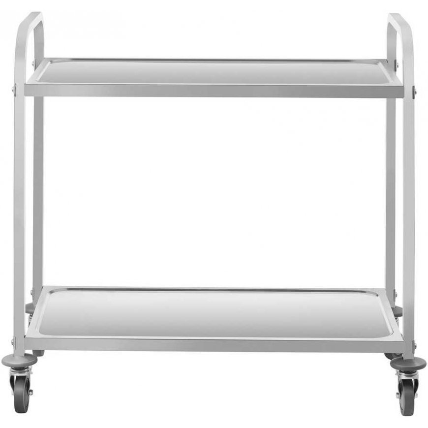 Royal Catering Trolley kelnerski cateringowy 2-półkowy do 160 kg Stainless steel – 2