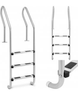 Uniprod Stainless steel pool ladder, 3 steps, 1600 mm