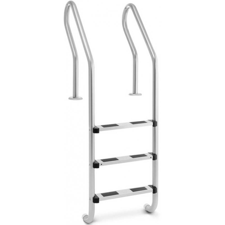 Uniprodo Nerūdijančio plieno baseino kopėčios, 3 pakopos, 1600 mm – 2