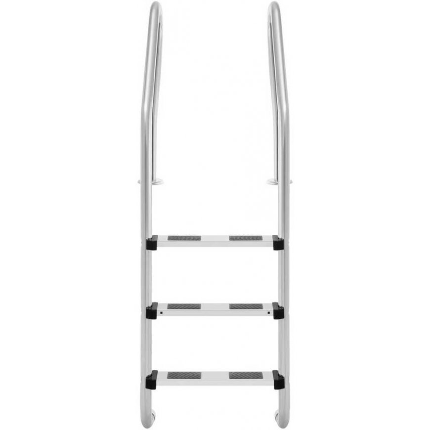 Uniprod Stainless steel pool ladder, 3 steps, 1600 mm – 3