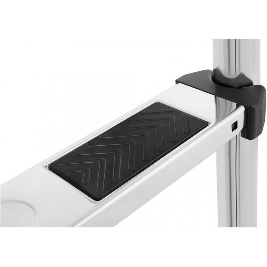 Uniprod Stainless steel pool ladder, 3 steps, 1600 mm – 4