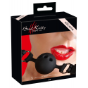 Bad Kitty - Black Silikonowy Knebel Z Otworami Mały